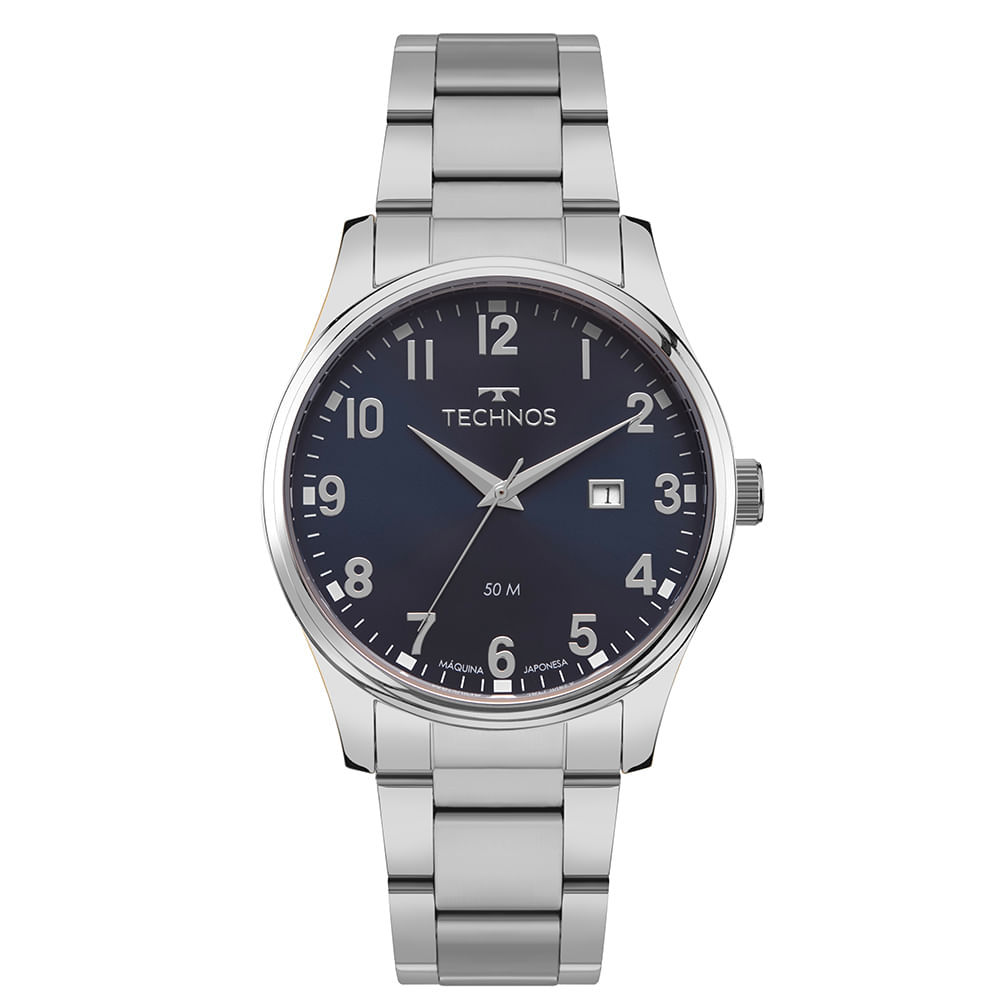 Relógio Technos Masculino Steel Prata - 2115TZC/1A