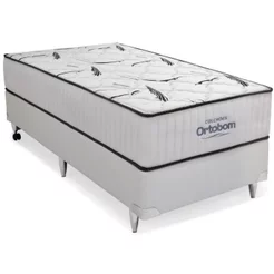 Cama Box Solteiro Espuma D33 Highfoam Ortobom 64x88x188cm Ortobom Branco