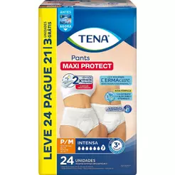 Roupa Íntima Tena Pants Maxi Protect P/M Leve 24 Pague 21 unidades