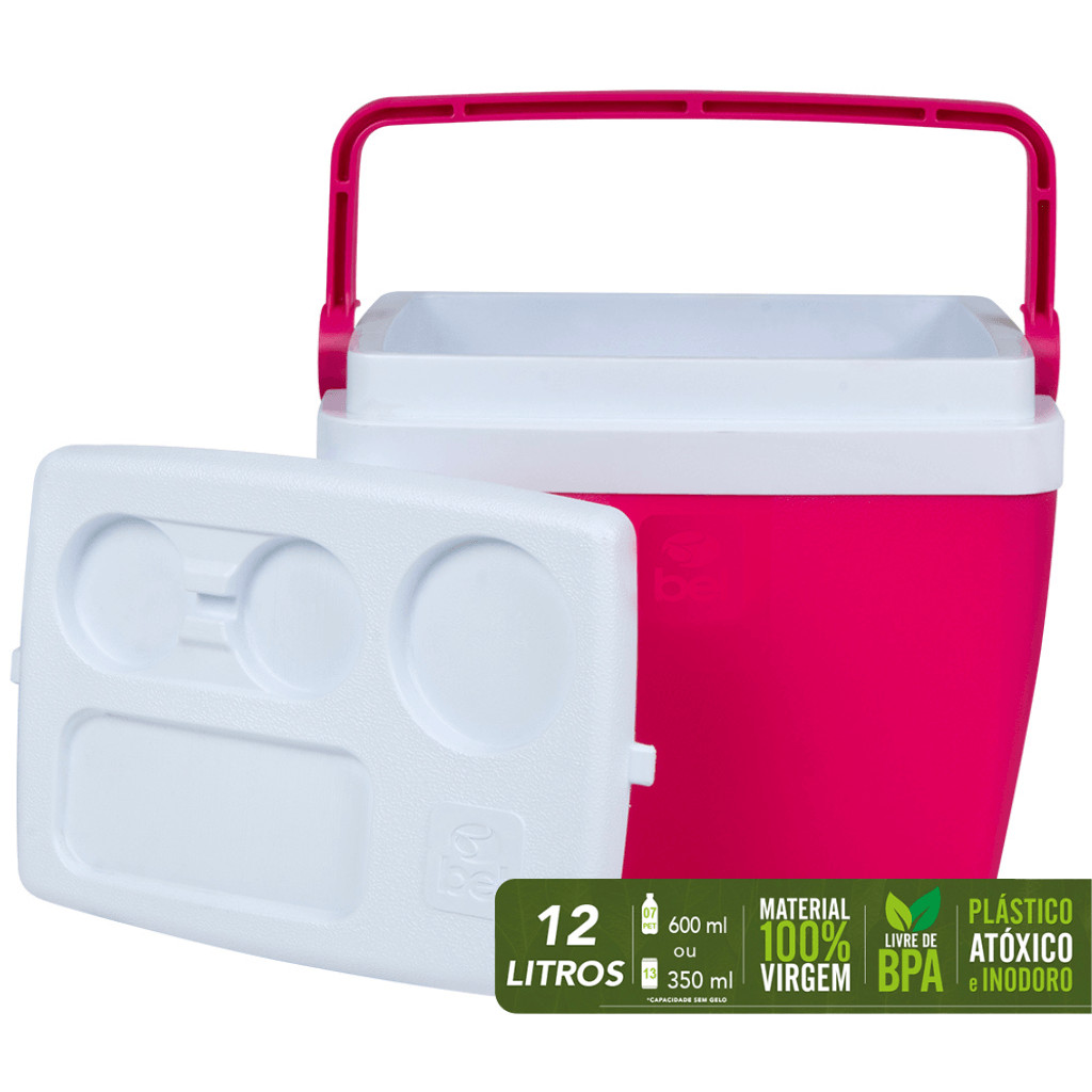 Caixa Térmica 12 Litros Rosa Bel