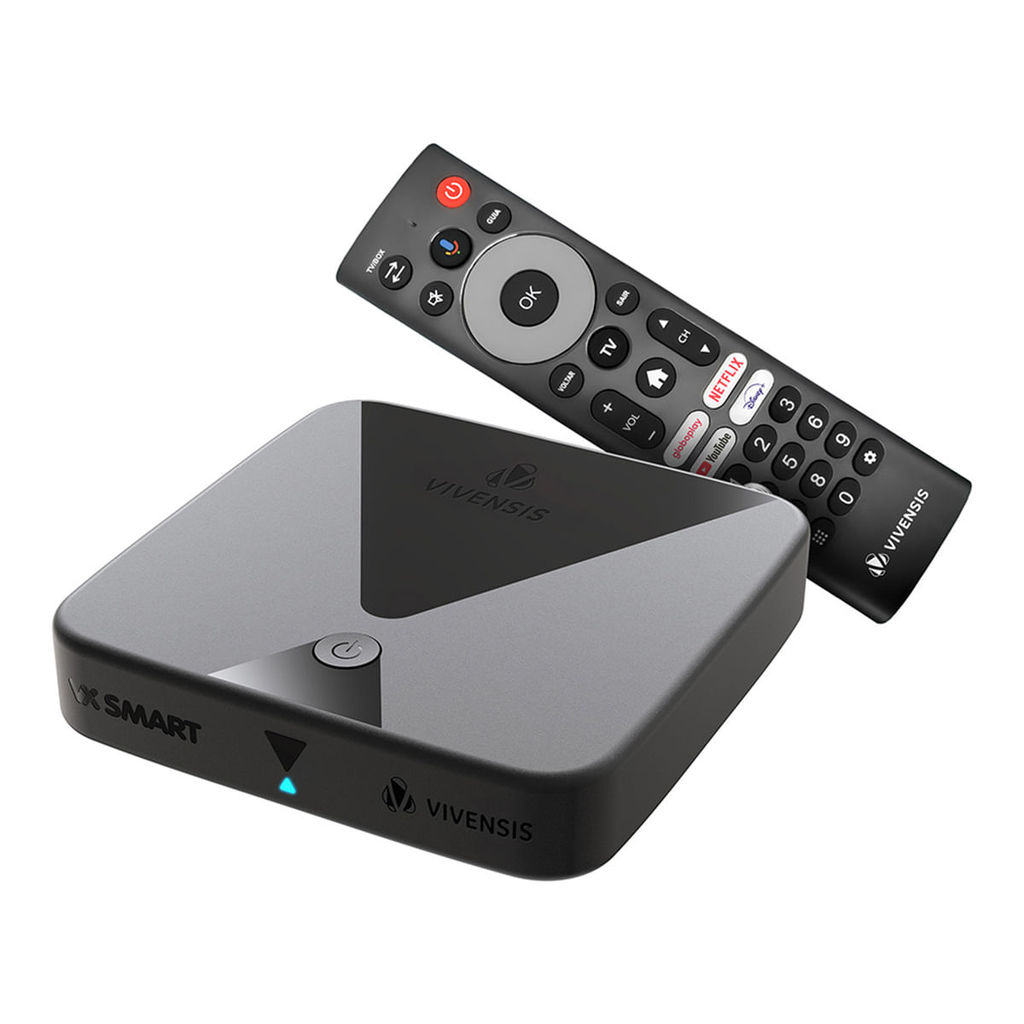 Receptor de TV Vivensis VX Smart Conversor Smart TV Box Android Streaming HD Bivolt