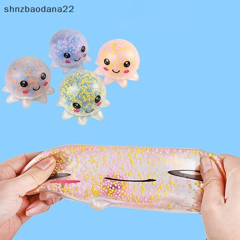 [Shnzd] Luz Brilhante Lula Ventilação Bola Espremer Brinquedos Bolha Polvo Alívio Do Estresse Brinquedo EMKK