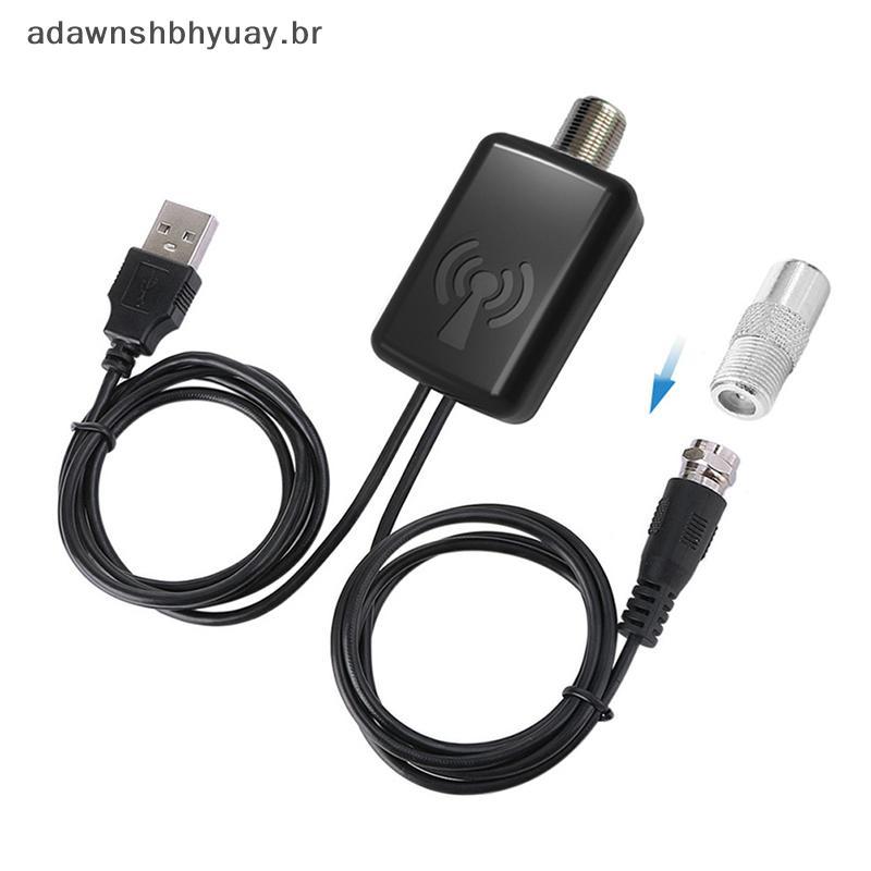 Amplificador De Sinal Aéreo Digital HDTV Adwnshbyuay Booster Para TV A Cabo Fox Antena HD Channel BR
