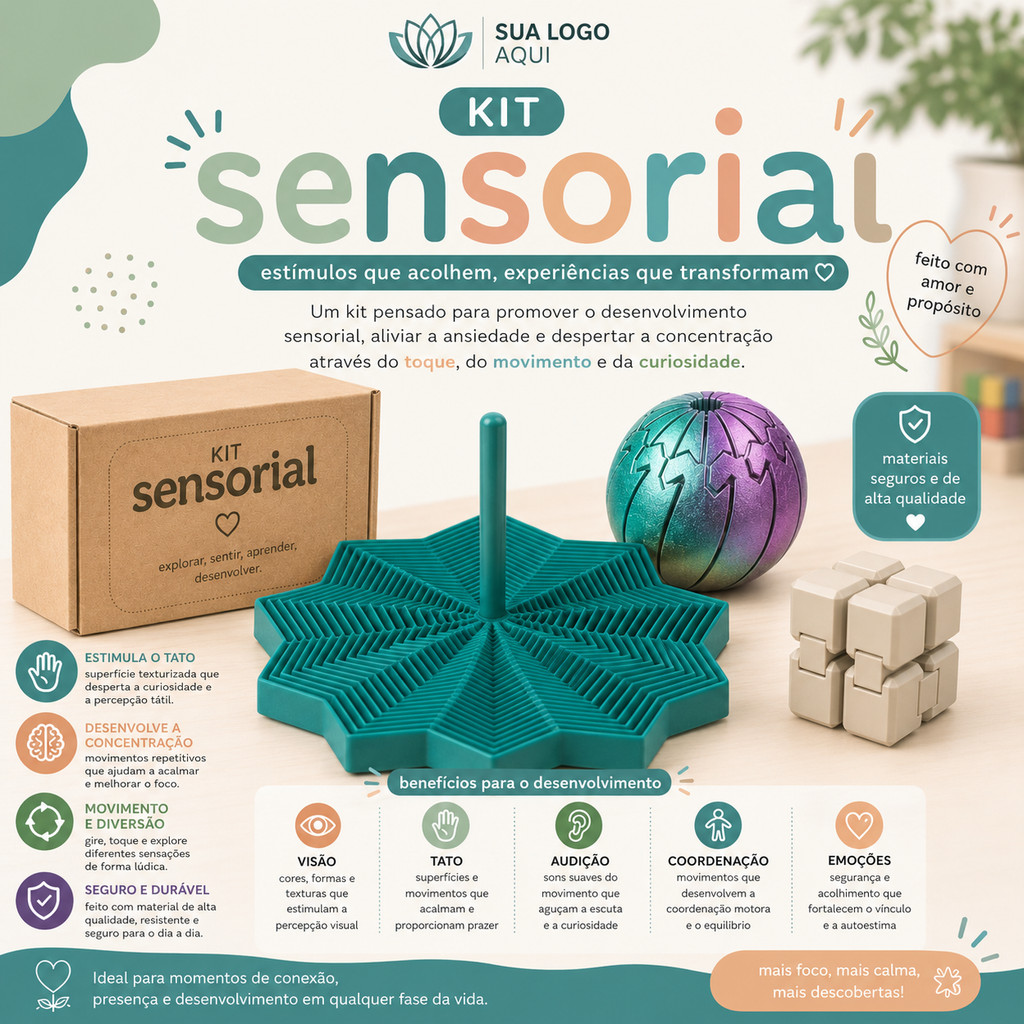 Kit 3 Brinquedos Sensoriais Anti Stress | TDAH TOD Autismo | Envio Rápido