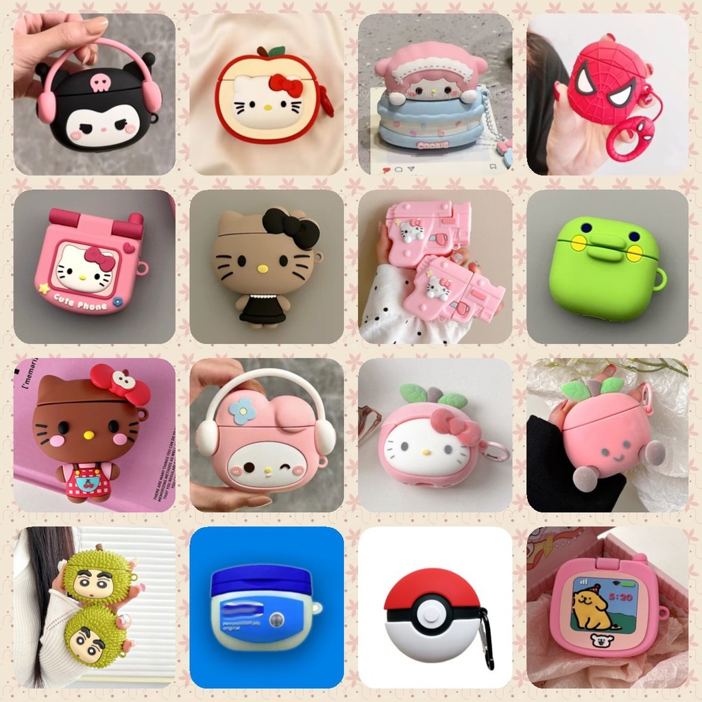 Capa Protetora De Silicone Fofa De Desenho Animado Compatível Com AirPods 1/2/3/