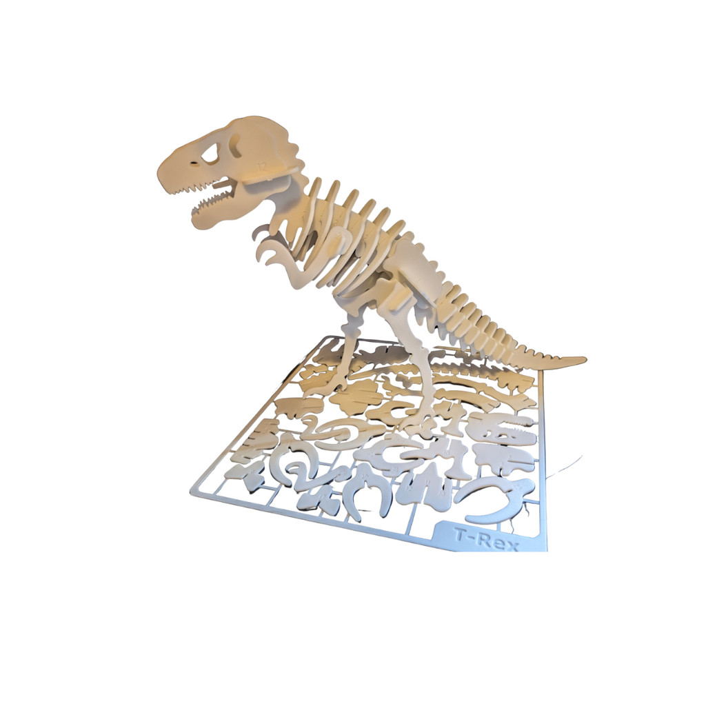 Quebra-Cabeça 3D T-Rex em Cartão – Montagem Criativa e Decorativa