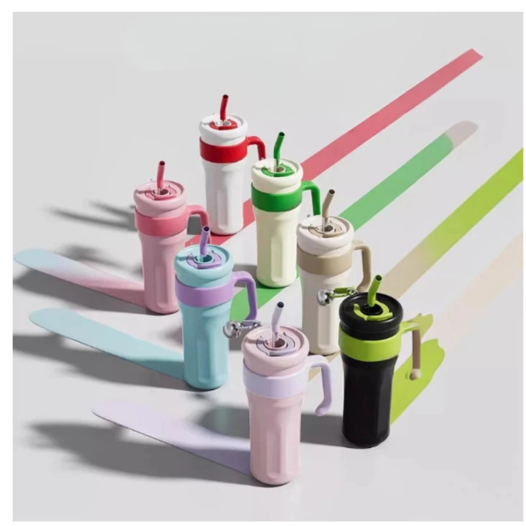 Copo Térmico Inox 1200ml com Canudo e Tampa 2 em 1 – Alta Capacidade e Durabilidade em Oferta na Shopee