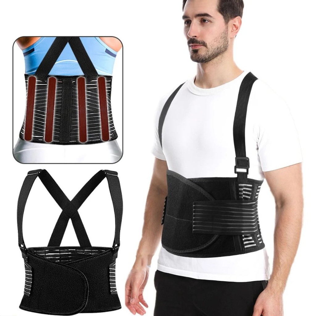 Cinto de Suporte Lombar Ergonômico para Coluna Ajuda a Aliviar Dores e a Corrigir a Postura