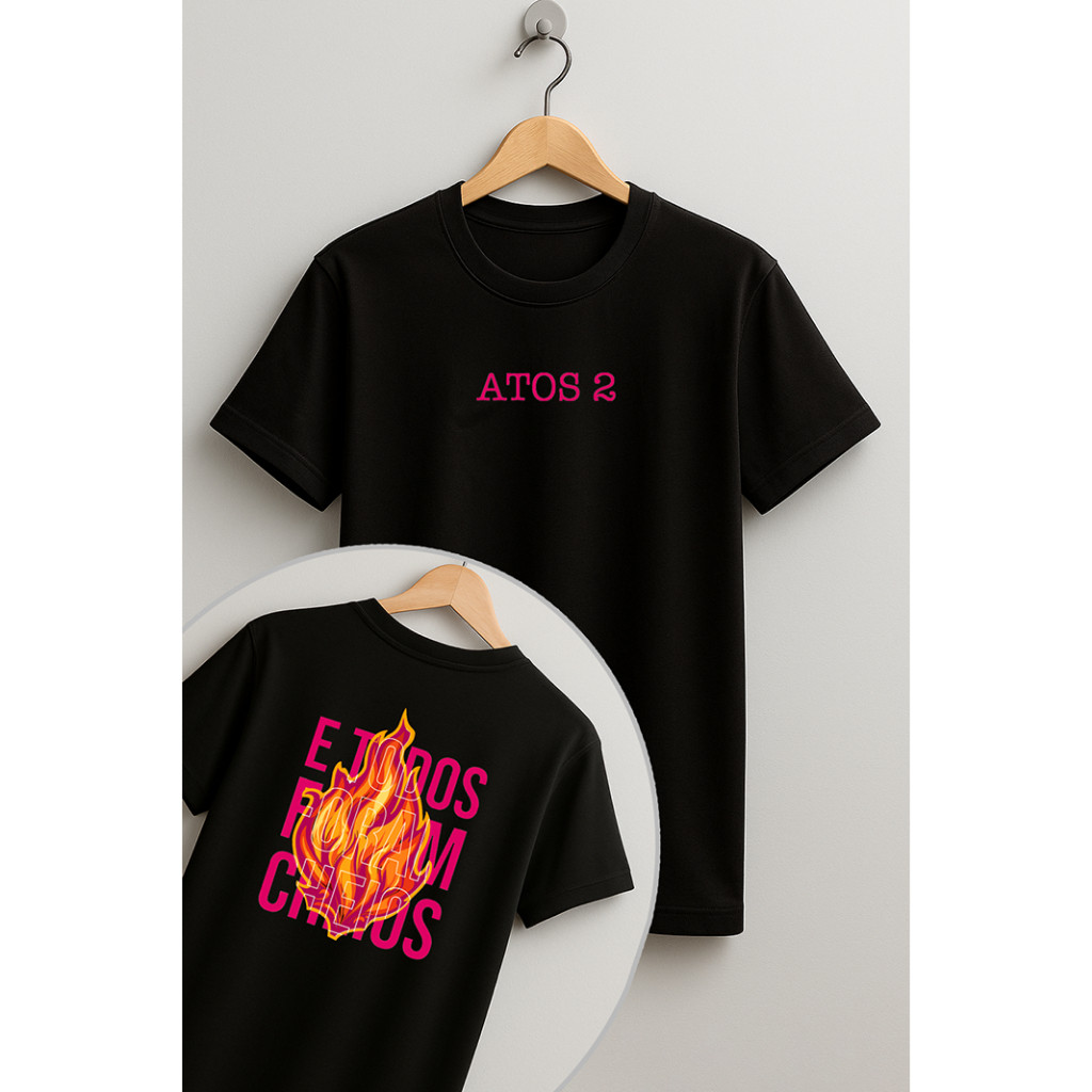 Camiseta Algodão Juvenil e Infantil Unissex Gospel Jesus Todos Foram Cheios Abençoado Menino Menina 100% algodão