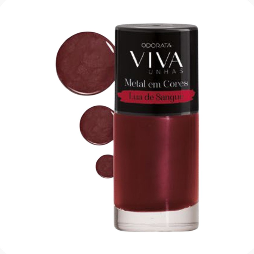 Esmalte em Gel Metalizado Lua de Sangue Viva Unhas Odorata 12ml REF 2776