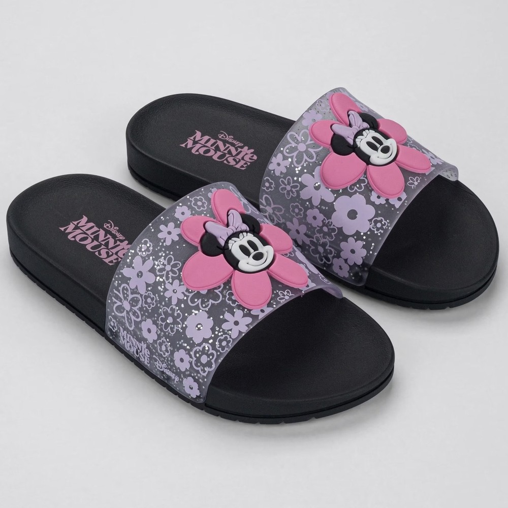 Chinelo Infantil Minnie Grendene Kids Menina - Preto e Rosa