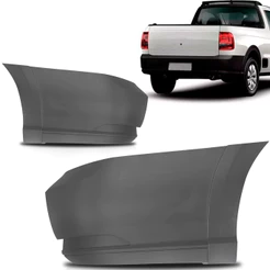 Ponteira Polaina Parachoque Traseiro Saveiro Robust G7 17 18 19 20 22 23 Preto Texturizado