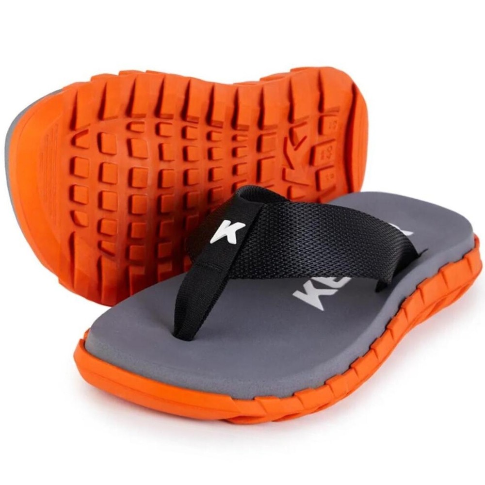 Chinelo Kenner Megah Masculino - Cinza e Laranja em Oferta na Shopee