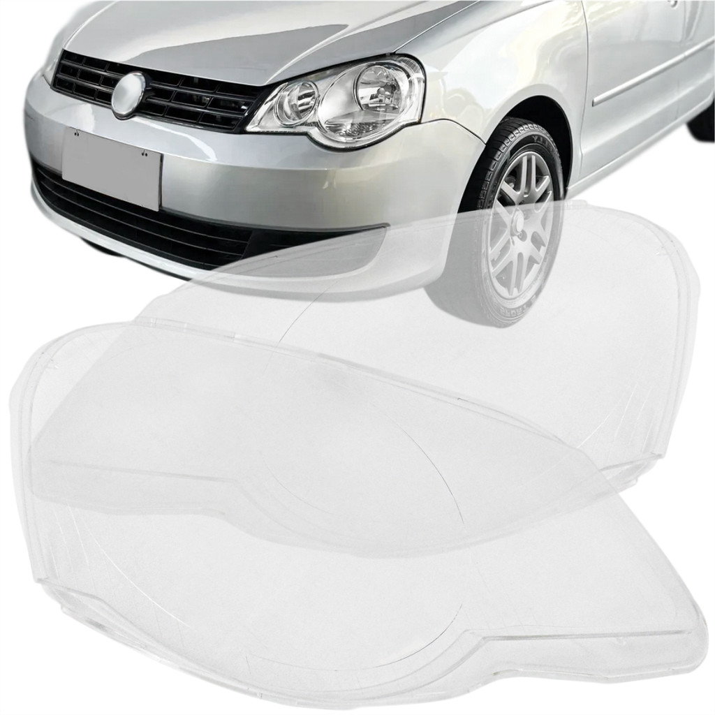 Par Lente Farol Polo 2007 2008  a 2014 Encaixe Perfeito Novo (Piloto/ Passageiro)