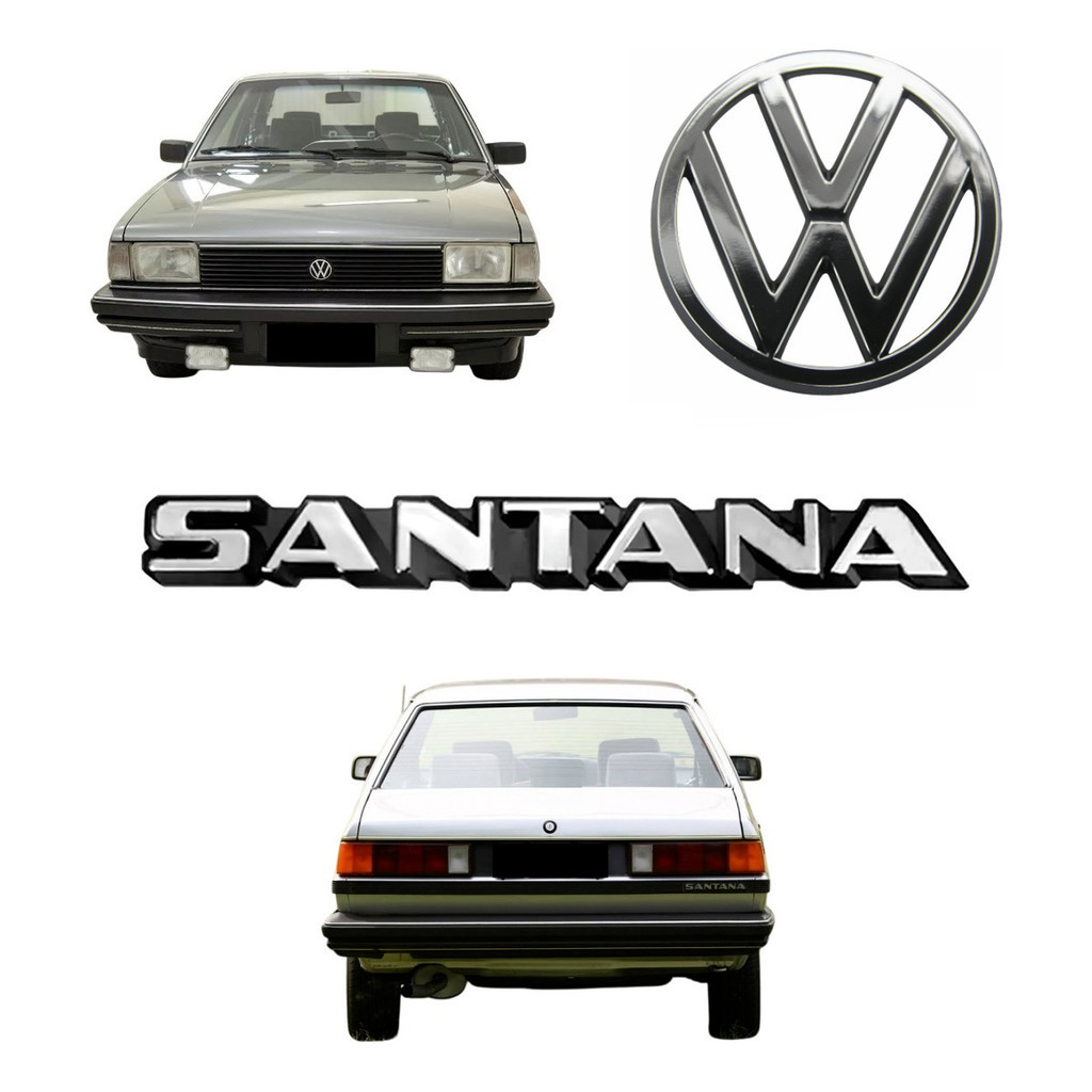 Emblema Santana + Vw Da Grade - 1984 À 1986