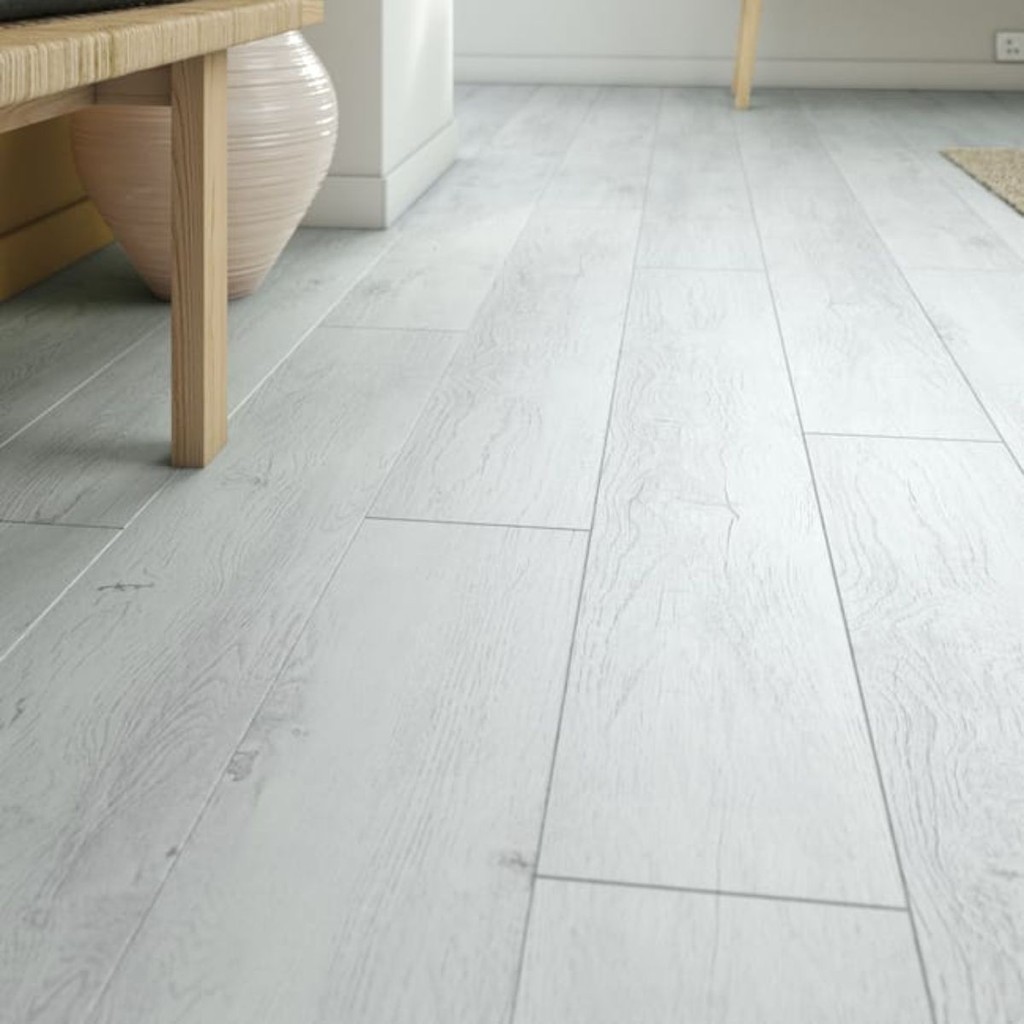 Piso Vinílico Autocolante Em Régua Madeira Branca Caixa 5m2 em Oferta na Shopee