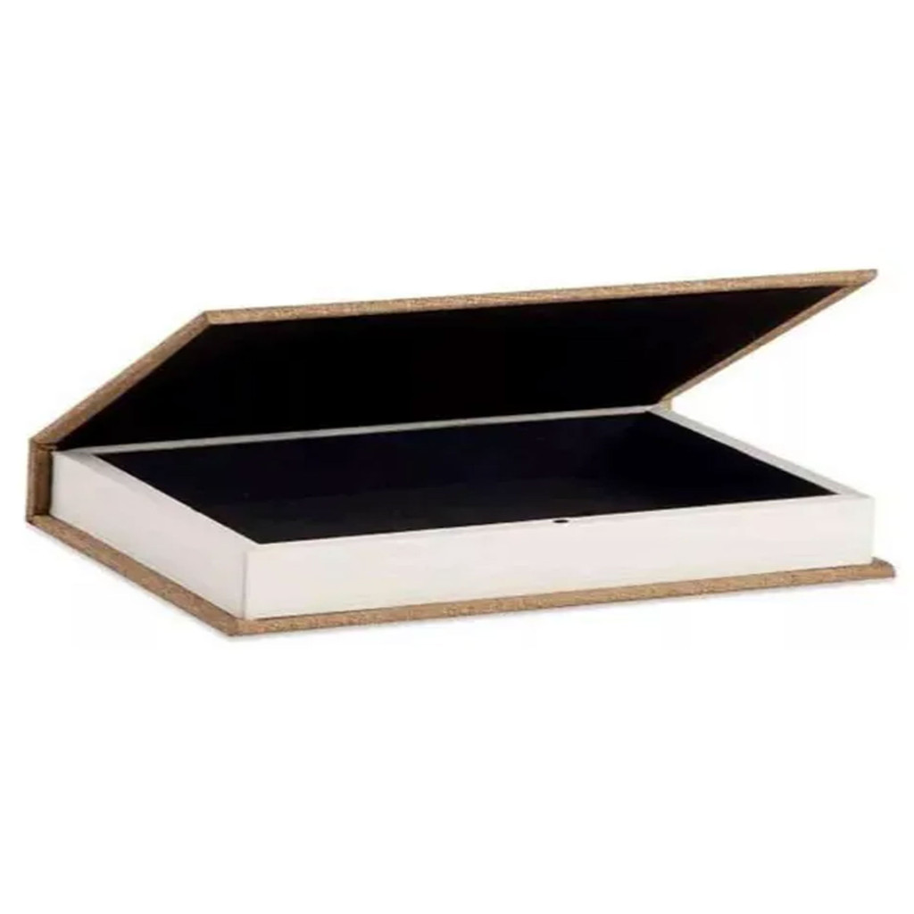 LIVRO CAIXA PORTA OBJETOS DECORAÇÃO COM REVESTIMENTO LUXO