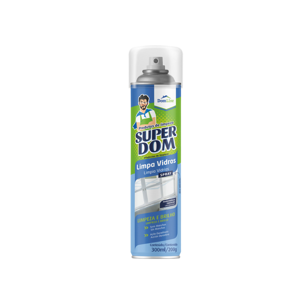 Limpa Vidros Aerossol Super Dom 300ml Dom Line