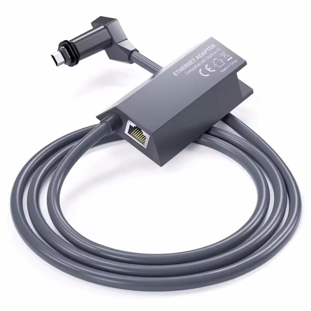 Adaptador de Rede para Starlink Gen2 RJ45 Blindado Compatível  Alta Velocidade Ethernet Peining PEI-XLE1-1M