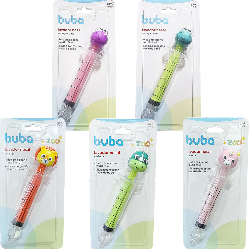 Lavador Nasal Seringa Silicone Dino Zoo Catarro Sinusite Buba