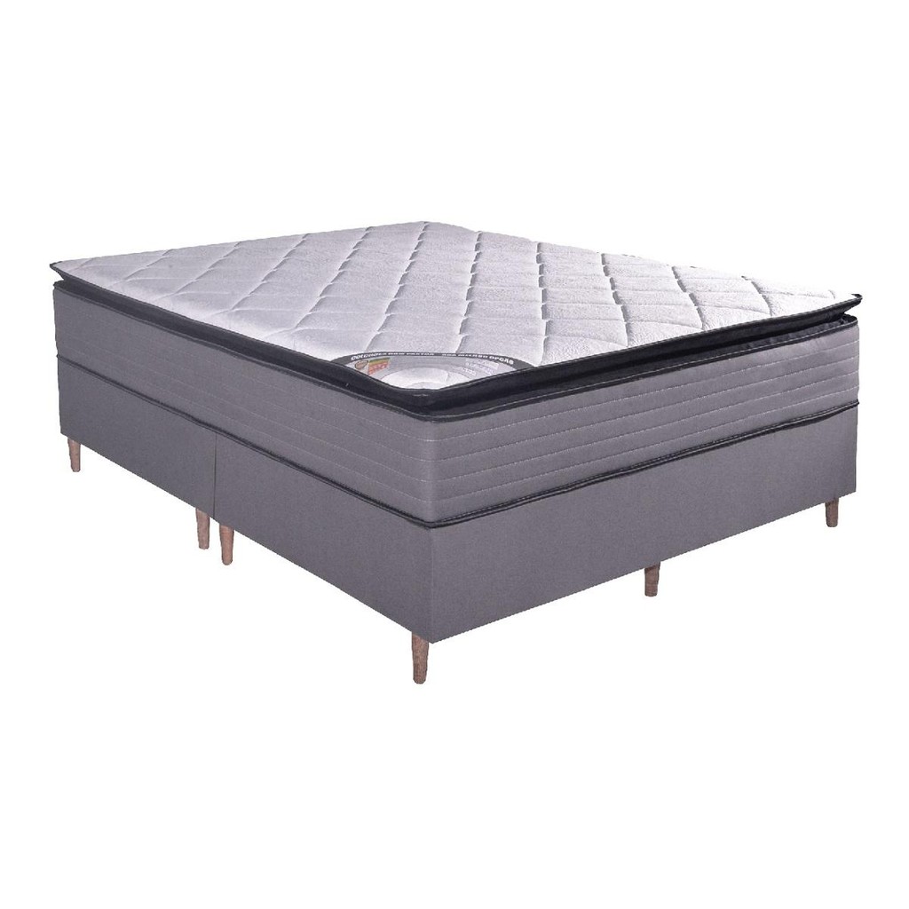 Colchão Queen Molas Ensacadas Nobre + Base 158x198x73 em Oferta na Shopee