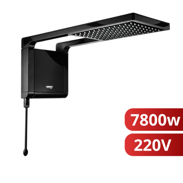 Chuveiro Elétrico De Parede Lorenzetti Acqua Ultra Storm preto 7800W 220V