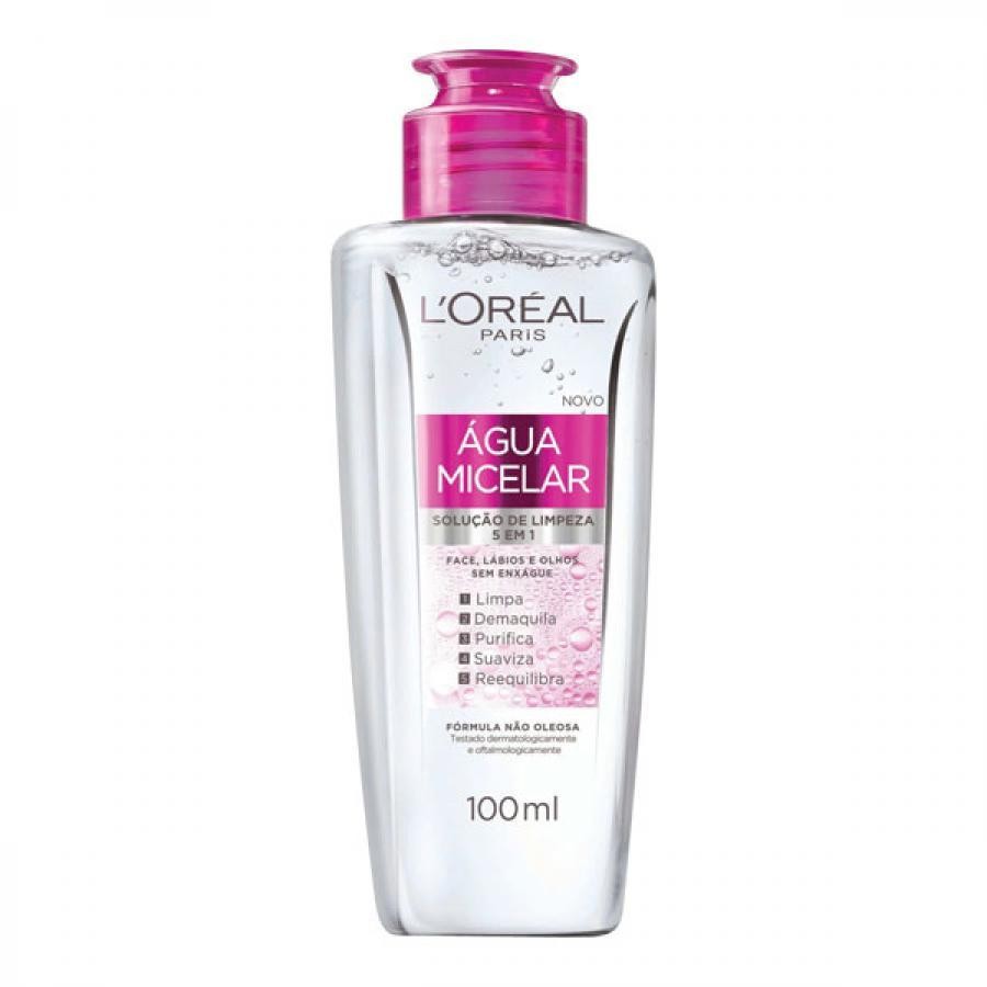ÁGUA MICELAR LORÉAL SOLUÇÃO DE LIMPEZA 5 EM 1 100ML em Oferta na Shopee