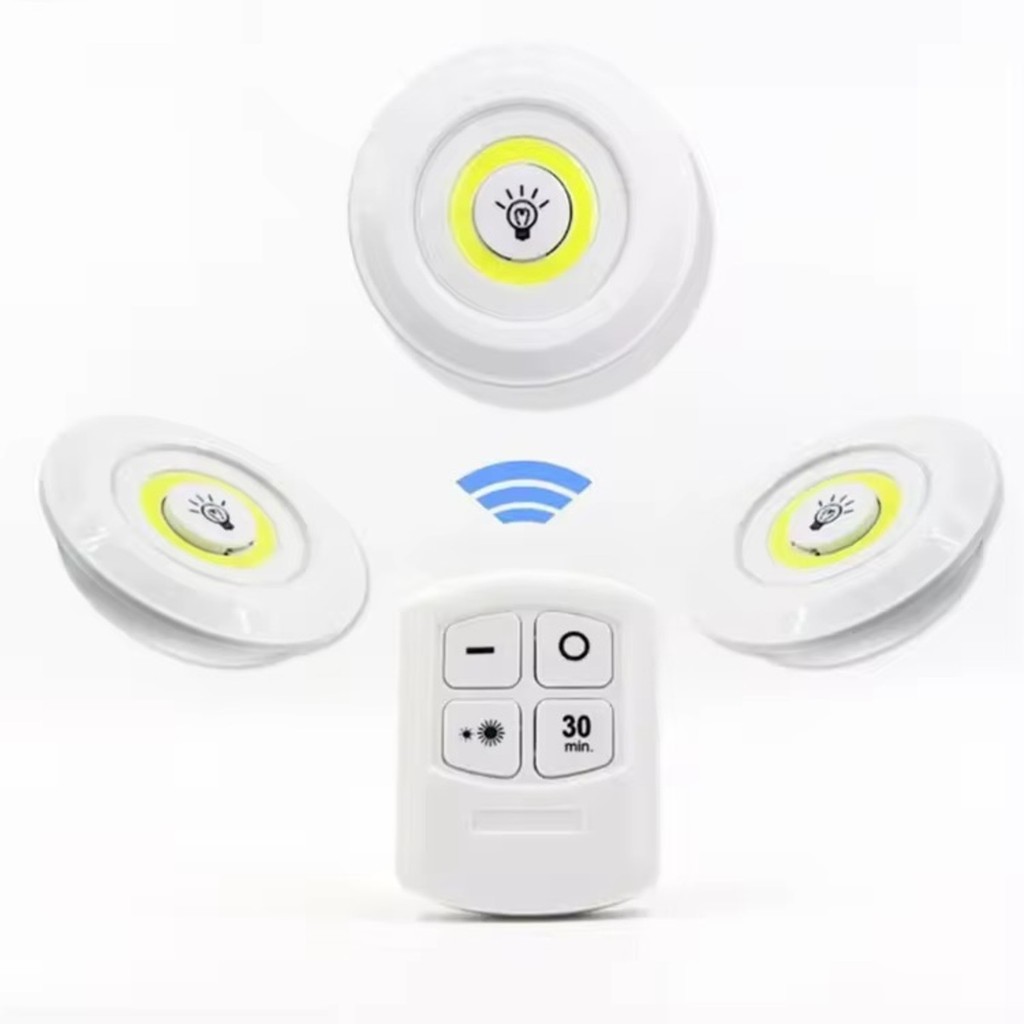 Kit 3 Lâmpada LED Sem Fio com Controle Remoto Luminária Spot Onistek ON-LT050 em Oferta na Shopee
