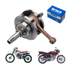 Virabrequim Honda Cbx 200 Xr 200r 1993/2002 c/ Biela e Rolamentos Motor Moto