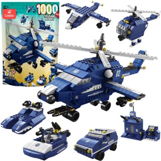 Blocos de Montar Coleção Helicóptero Azul 1000 Peças 6 em 1 - Castela em Oferta na Shopee