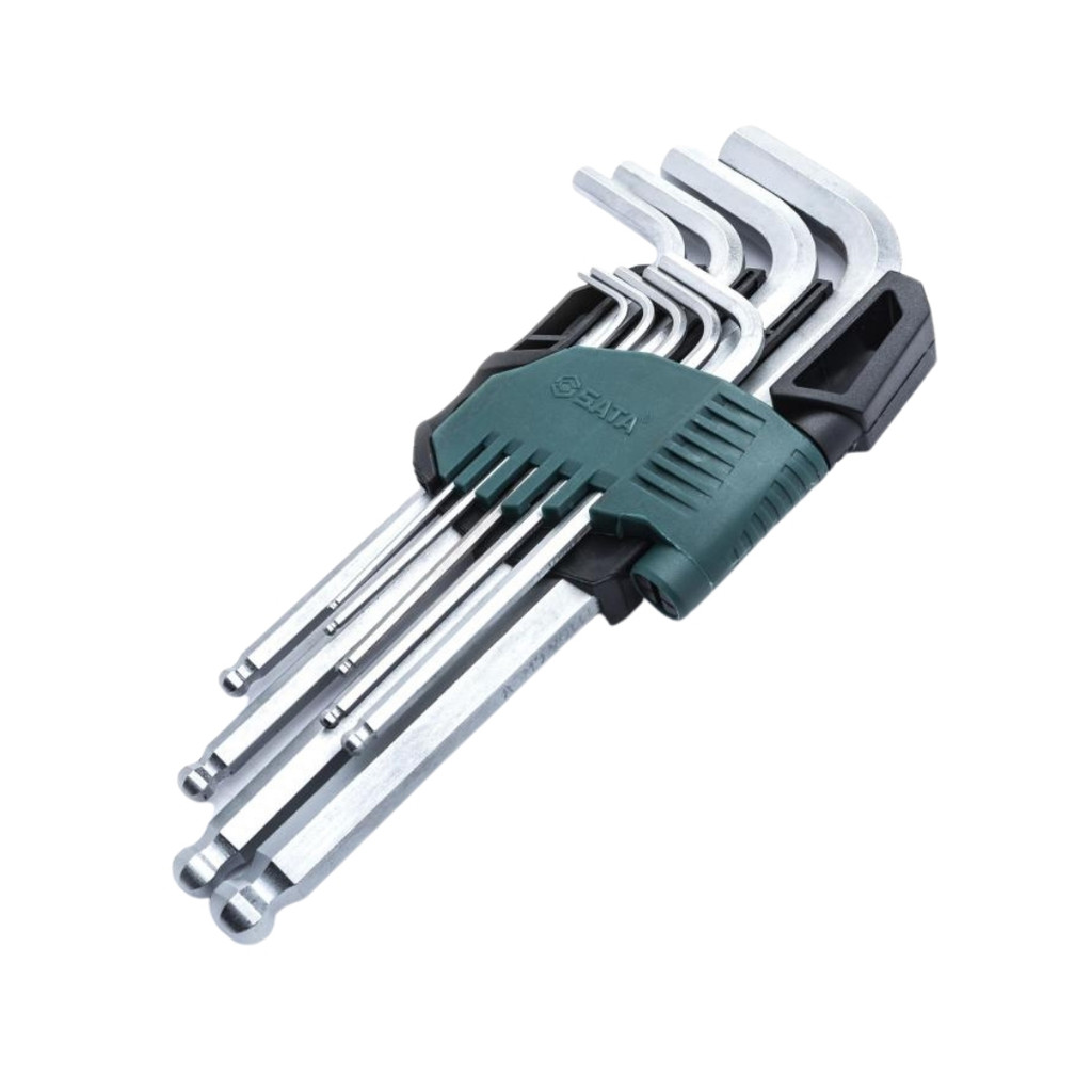 JOGO CHAVE ALLEN HEXAGONAL LONGA 1/8 A 1/2 SATA ST09151L