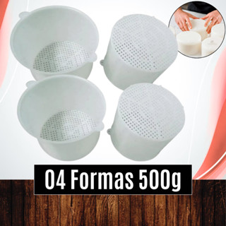 Pct c/ 04 Unds Formas de Queijo 500g (Especial e reforçada) Minas Frescal Ricotas Canastra - INJESUL em Oferta na Shopee