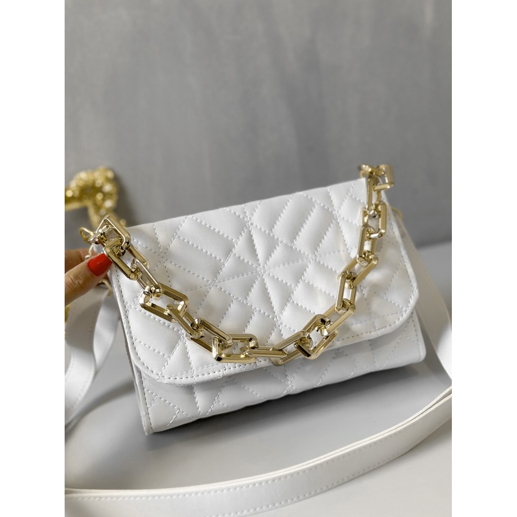 Bolsa Feminina Luxo Alça Corrente de Mão e Transversal em Oferta na Shopee