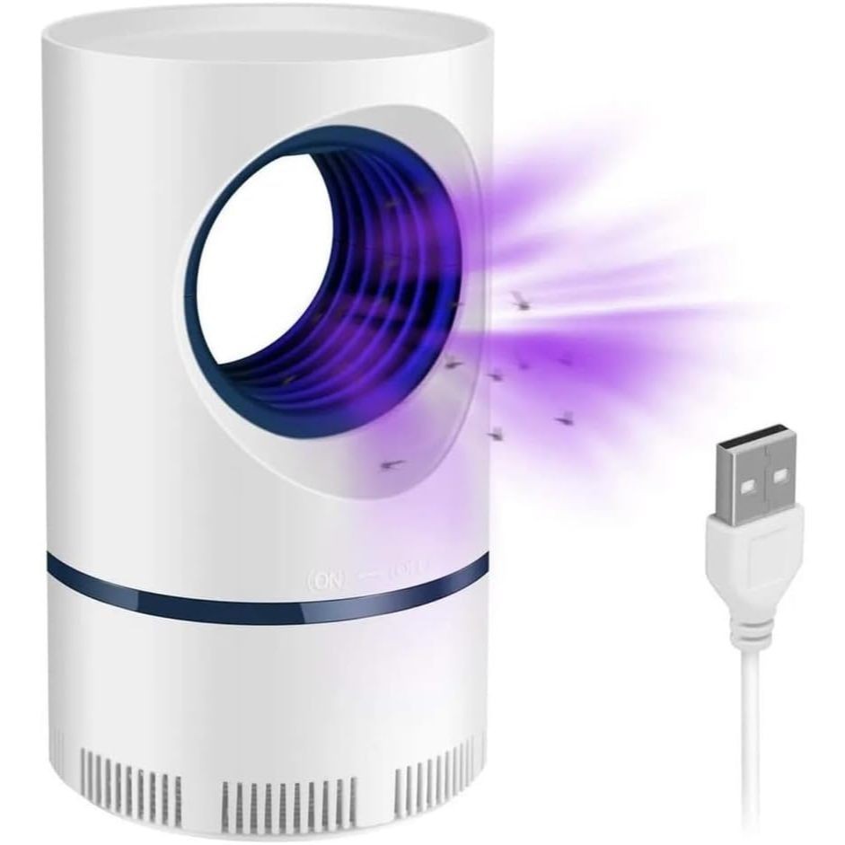 Armadilha Elétrica Mata Mosquito Insetos Usb Repelente Com Luz Led UV Recarregável