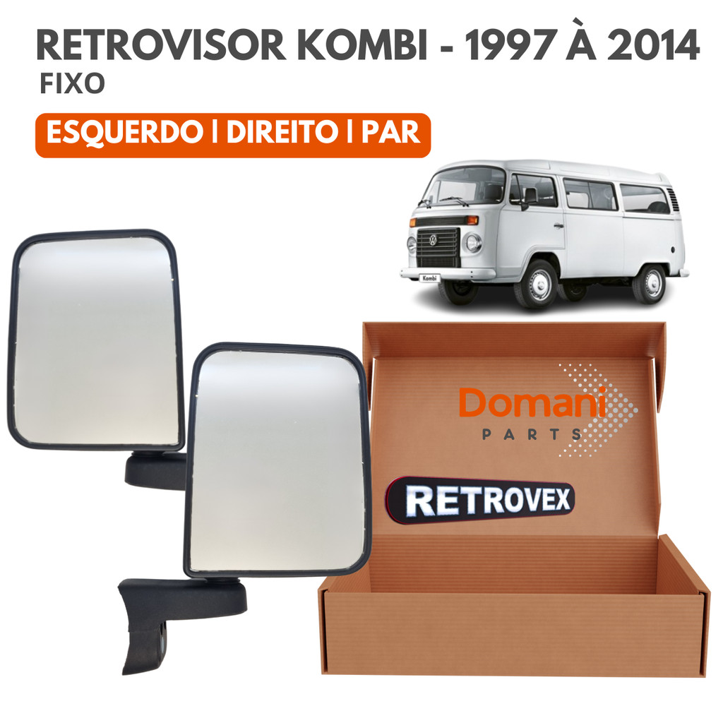 Retrovisor Externo VW Kombi Fixo 1997 1998 1999 2000 2001 2002 2003 2004 2005 2006 2007 2008 a 2014