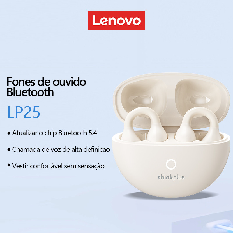 Lenovo LP25 Fone De Ouvido Intra-Auricular Portátil Sem Fio Bluetooth 5.3 Com Microfone HIFI Qualidade De Som Para Jogos em Oferta na Shopee
