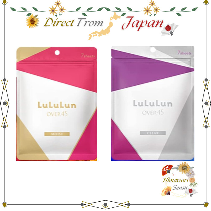 Lululun OVER45 Face Mask Camellia Pink Moist Iris Blue Clear【 Direct from Japan 】