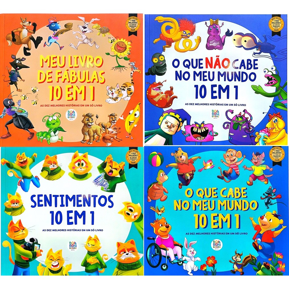 Coleção 10 em 1 - O que cabe no meu mundo , o que não cabe, sentimentos e fabulas em Oferta na Shopee