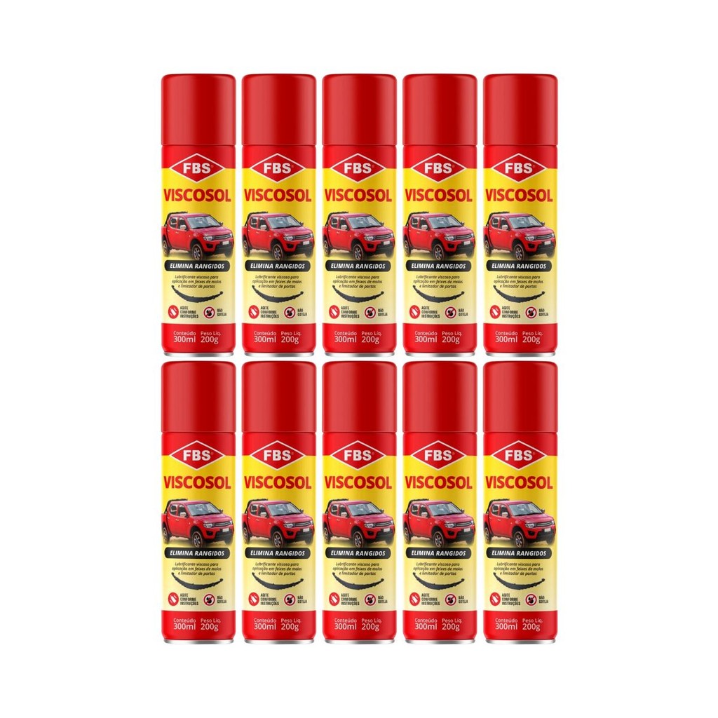 Kit 10 Eliminador De Rangido - Viscosol 300ml Splay