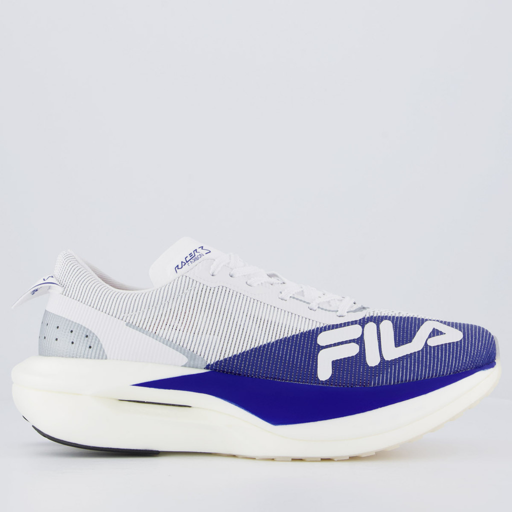 Tênis Fila Racer Carbon 3 Branco e Azul em Oferta na Shopee