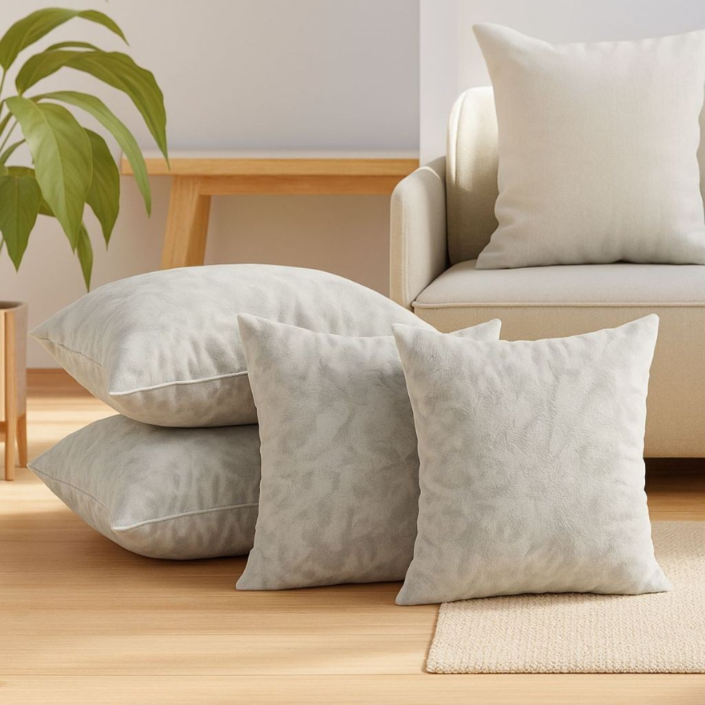 Kit 8 Refil Almofada Enchimento Espuma Recheio Flocos Macio Alto Decoração Sala Quarto Sofá Luxo