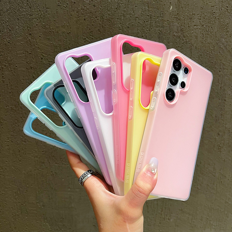 Luxo Doce Cor Fosco Caso Para Samsung Galaxy S26 S25 S24 S23 Ultra S22 Plus S21 S20 S25 FE Capa