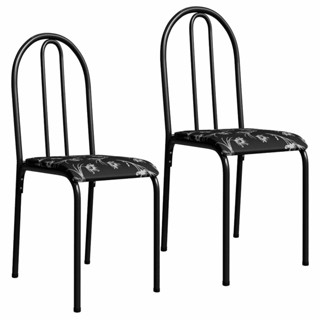 Kit 2 Cadeiras 544 Sala Jantar Cozinha Pés Aço Tubular em Oferta na Shopee