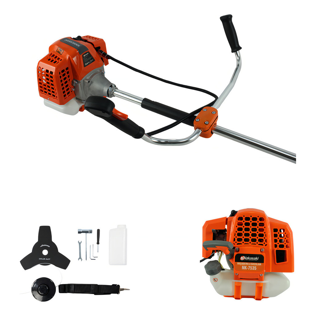 Roçadeira Nakasaki 75cc 3,5hp + 3 Pontas Inclusas em Oferta na Shopee