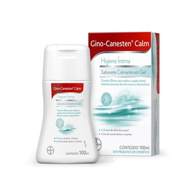 Sabonete íntimo em Gel Gino-Canesten Calm 100ml em Oferta na Shopee