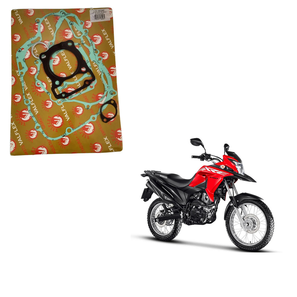 JOGO JUNTA COMPLETO HONDA XRE 190 S / BORRACHA (VALFLEX) em Oferta na Shopee