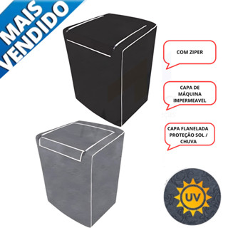 Capa Maquina Lavar  Electrolux Brastemp Consul Com Ziper 11, 12, 13, 14, 15, 16, 17 kg Flanelada em Oferta na Shopee