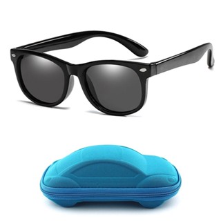 Óculos De Sol Infantil Criança  4 a 9 Anos com proteção UV Estojo Carrinho para meninos e meninas viseira verão em Oferta na Shopee
