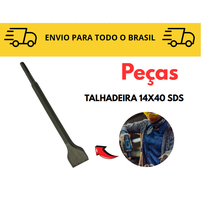 Talhadeira 14x40 SDS  Brocas encaixe / Rompedor / Broca Para Martelete / Impacto