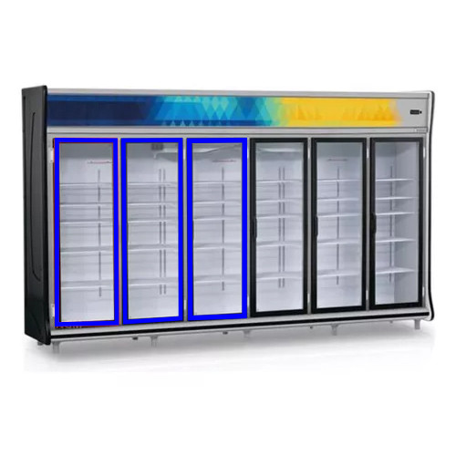 Kit 3 Gaxetas Freezer Para Gelopar Gevt3 4 5 6 Portas 44x140